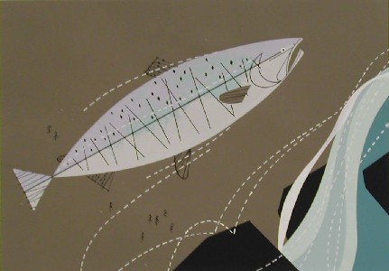King Salmon by Charley Harper