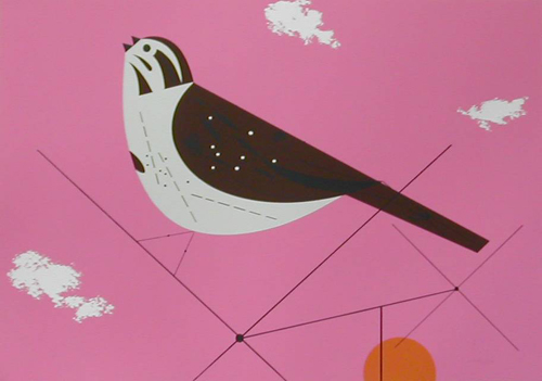 Song Sparrow by Charley Harper