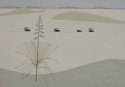 White Sands, New Mexico by Charley Harper
