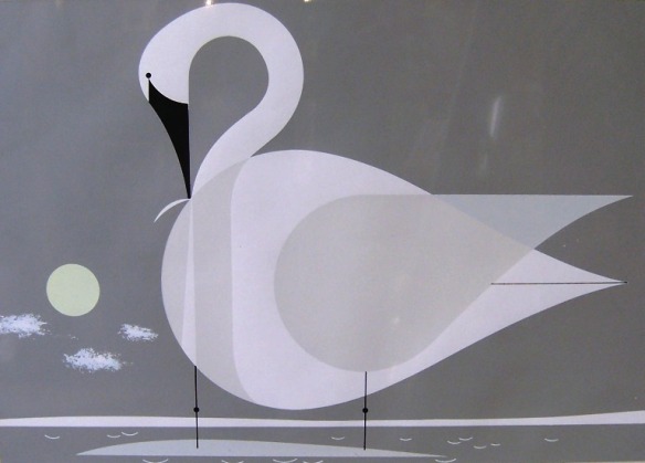 Trumpeter Swan by Charley Harper