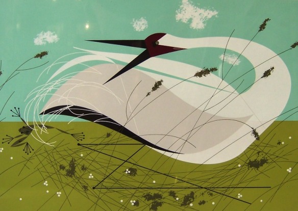Whooping Crane by Charley Harper