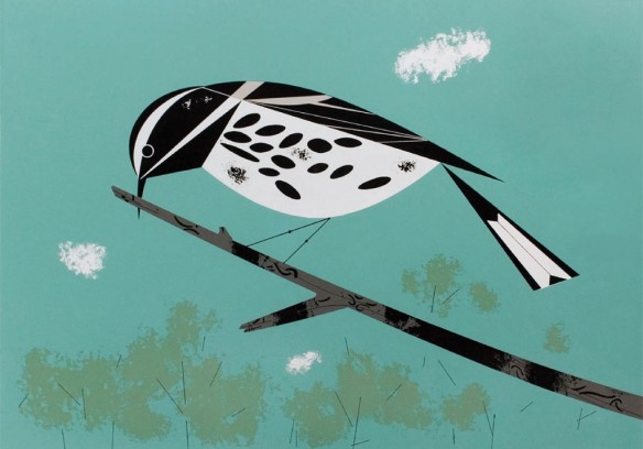 Black and White Warbler by Charley Harper